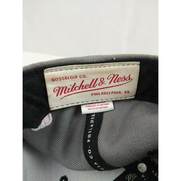 Brooklyn Nets Mitchell and Ness NBA  Black & Gray  Adjustable Cap - Picture 8 of 8